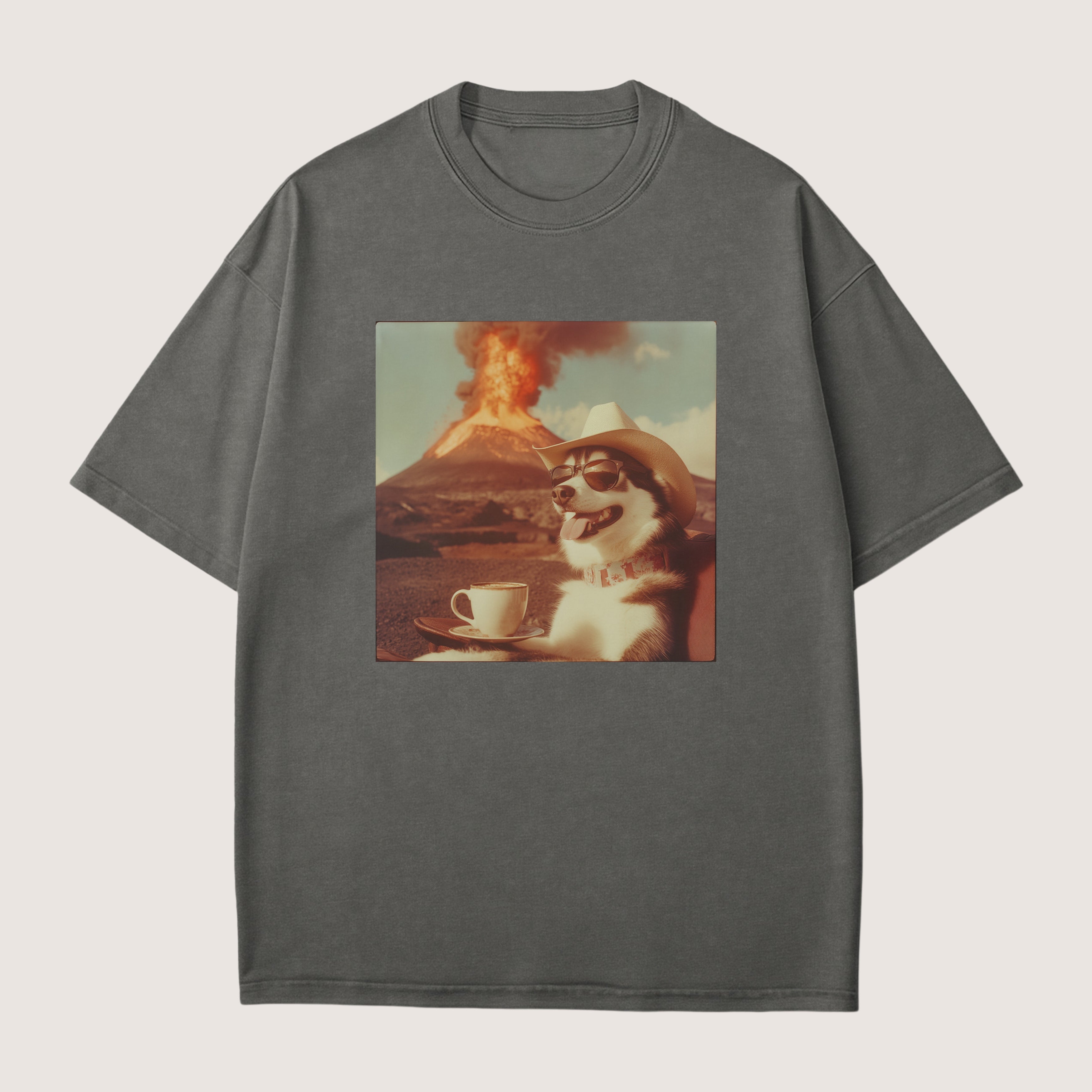 Siberian Husky Dog Volcano Shirt