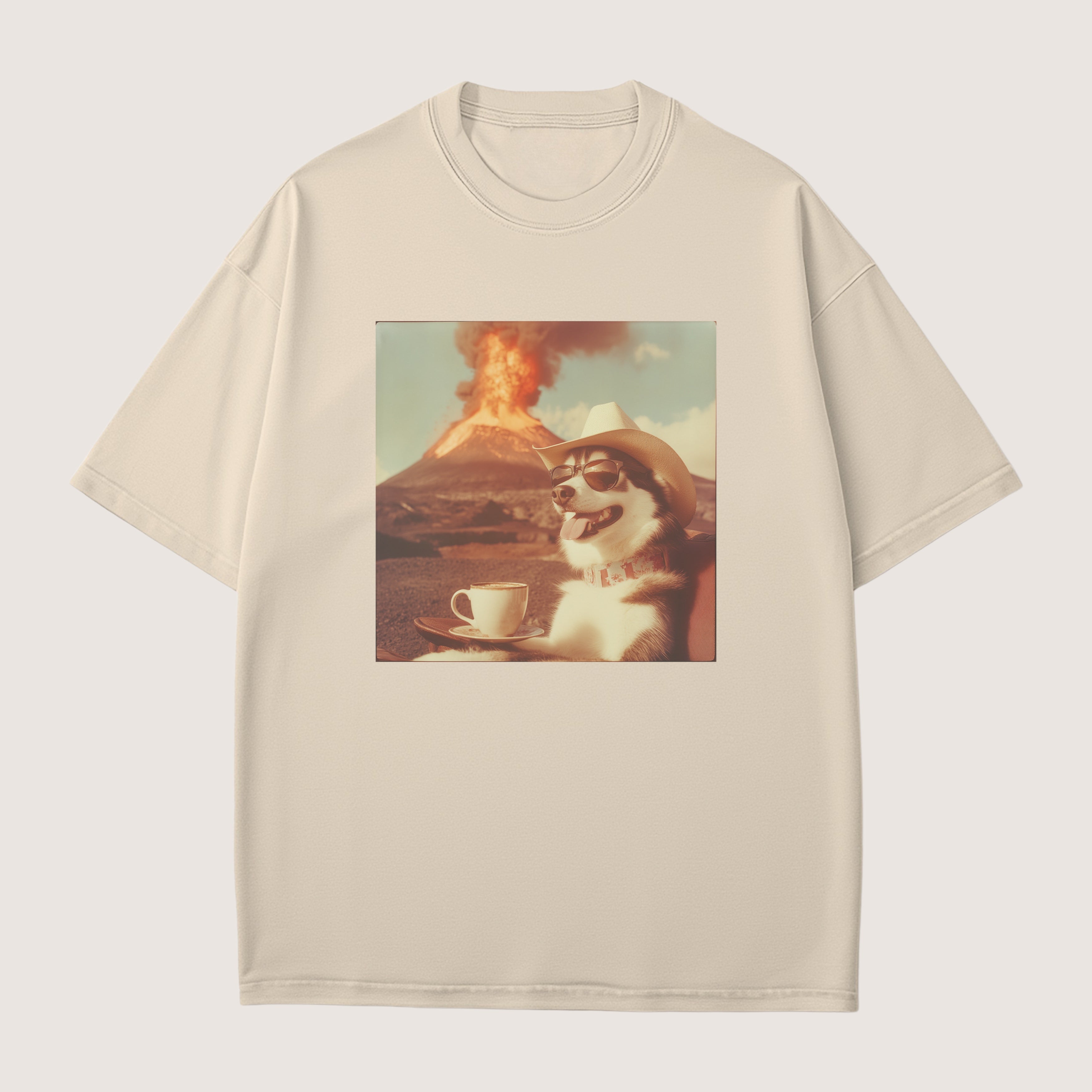 Siberian Husky Dog Volcano Shirt