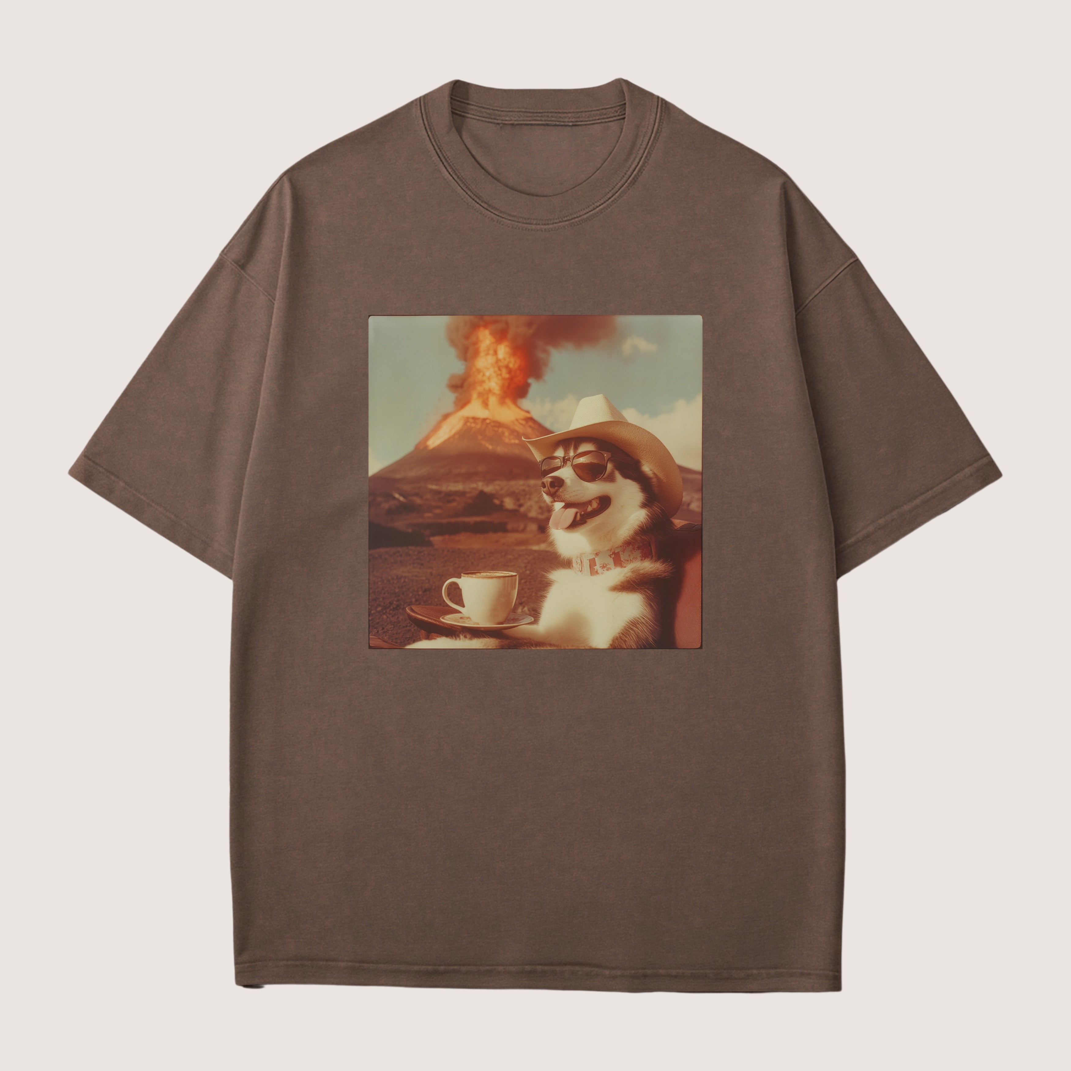 Siberian Husky Dog Volcano Shirt