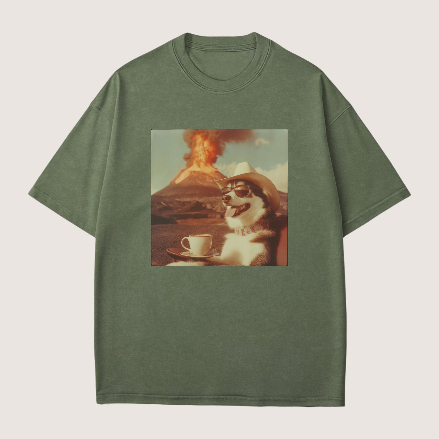 Goldendoodle Dog Volcano Shirt