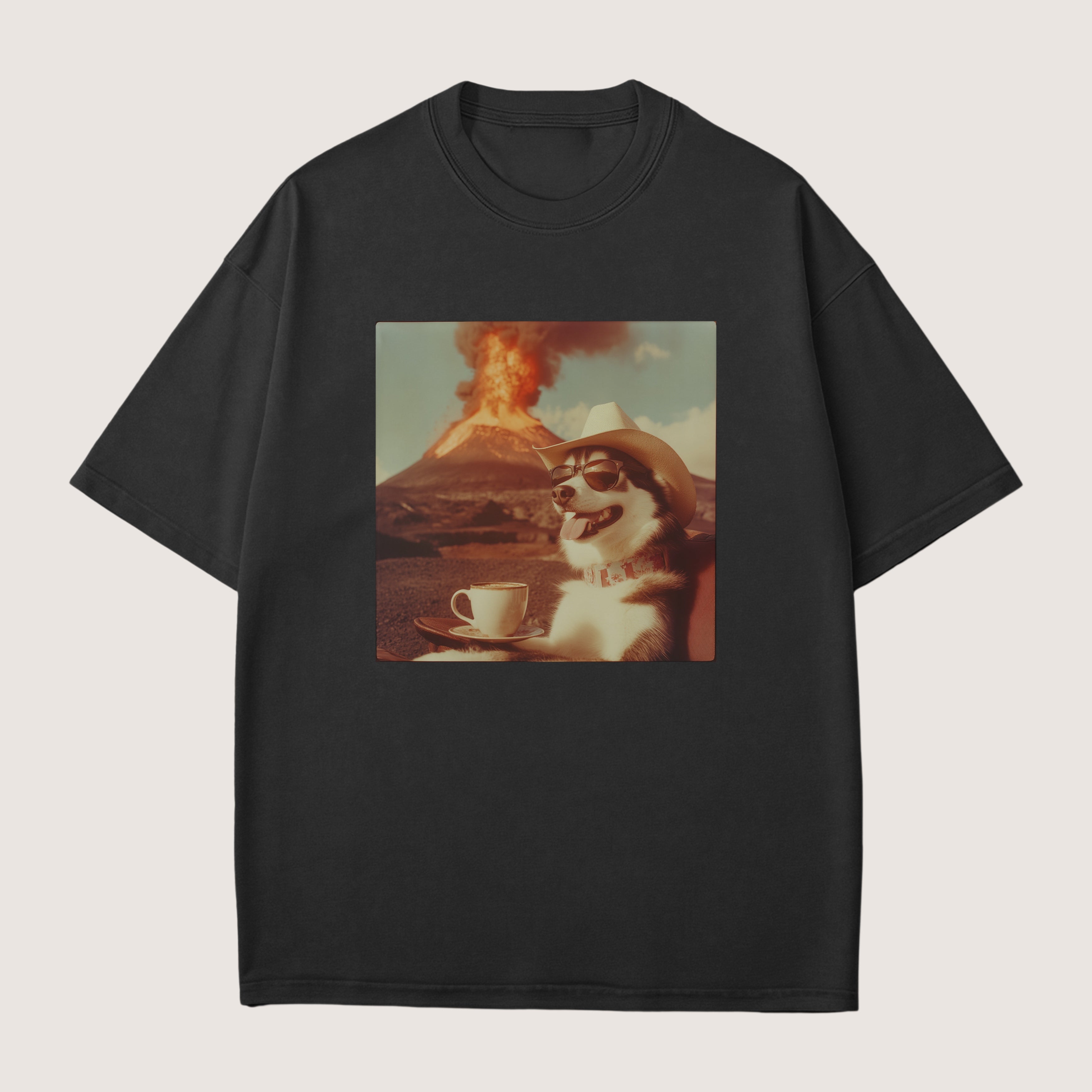 Siberian Husky Dog Volcano Shirt