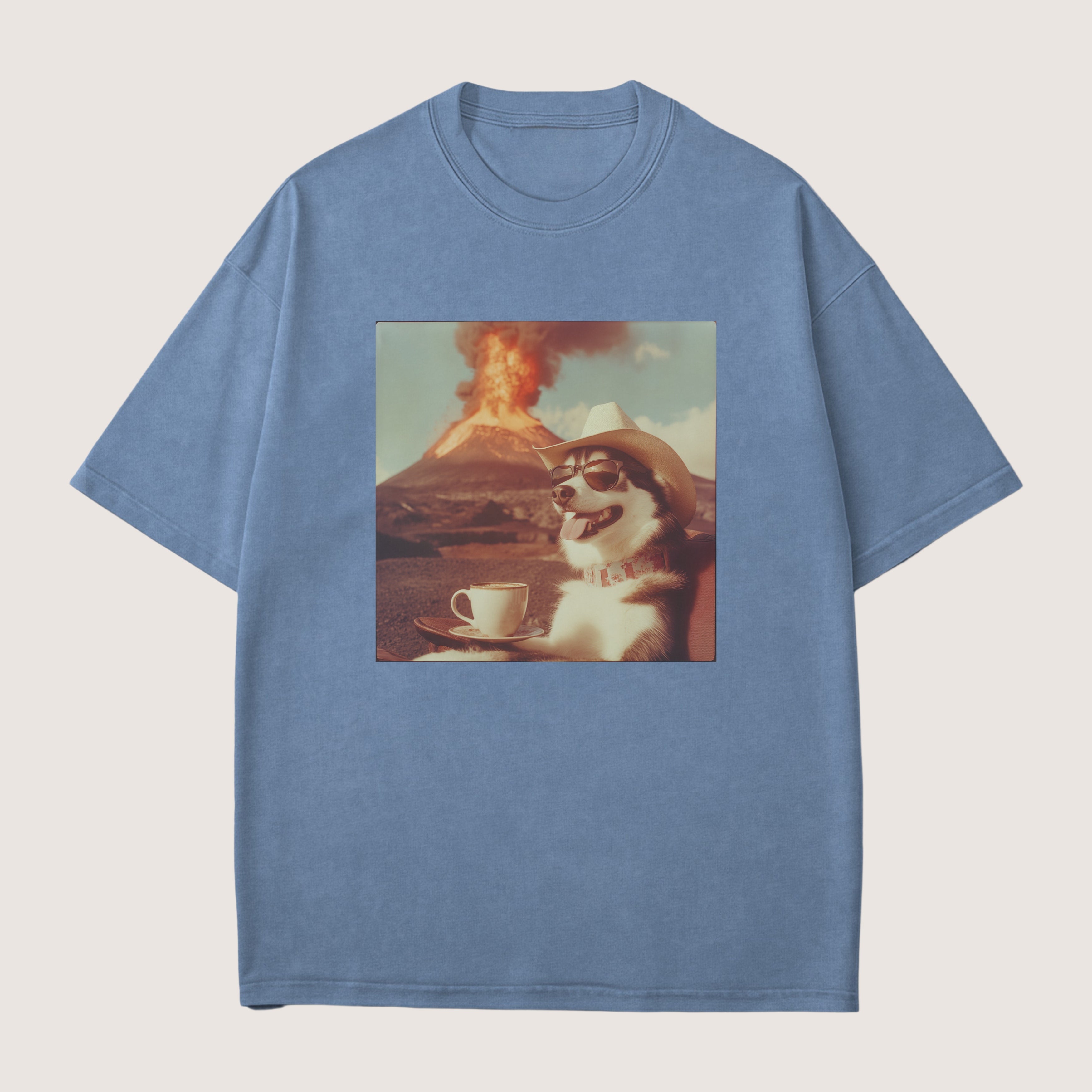 Siberian Husky Dog Volcano Shirt