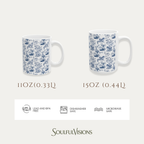 Siamese Cat Blue Toile Mug