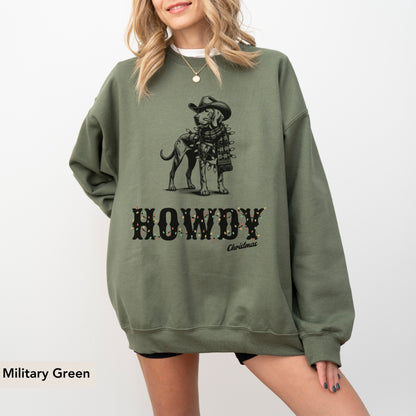 Vizsla Howdy Christmas Sweatshirt