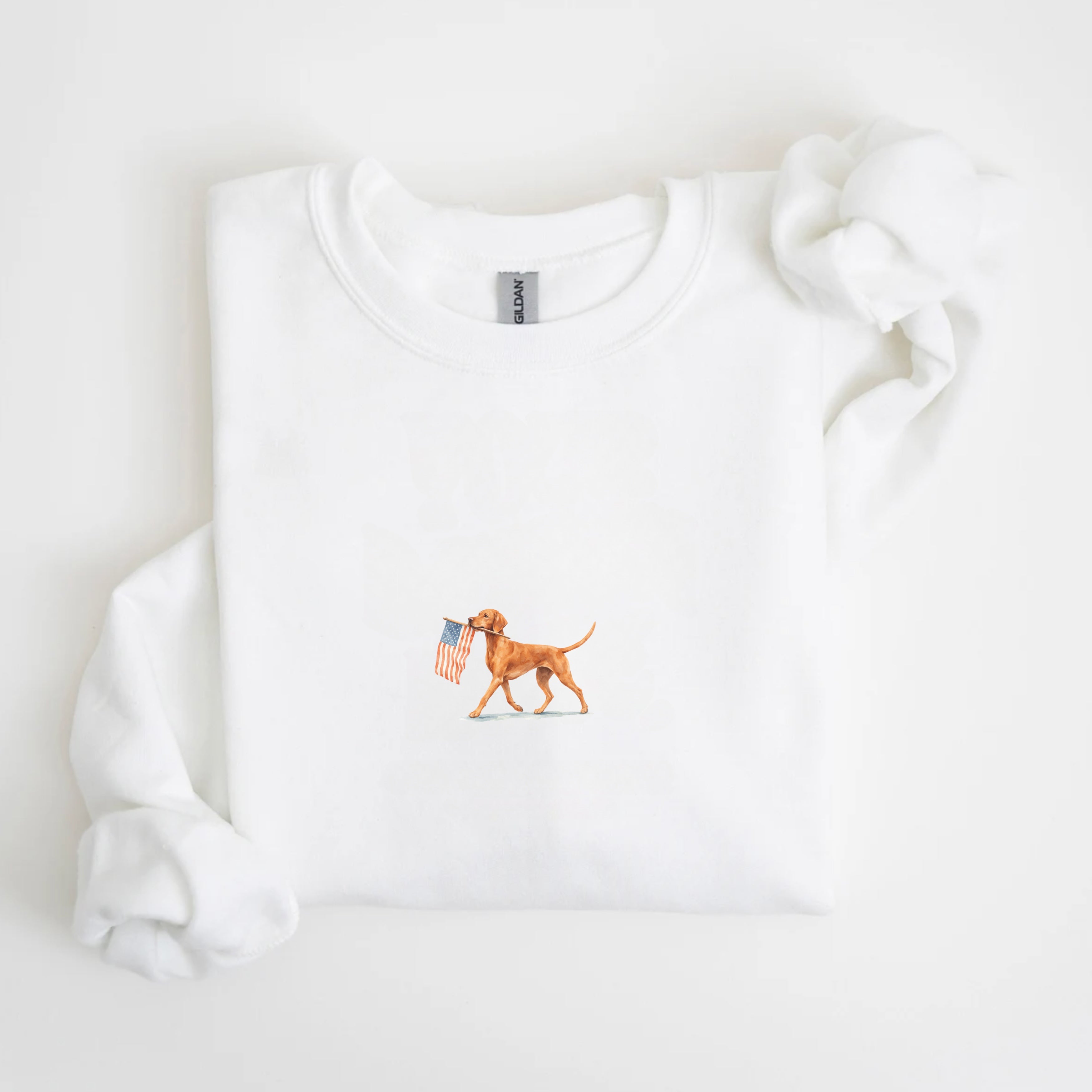 Vizsla US Flag Sweatshirt