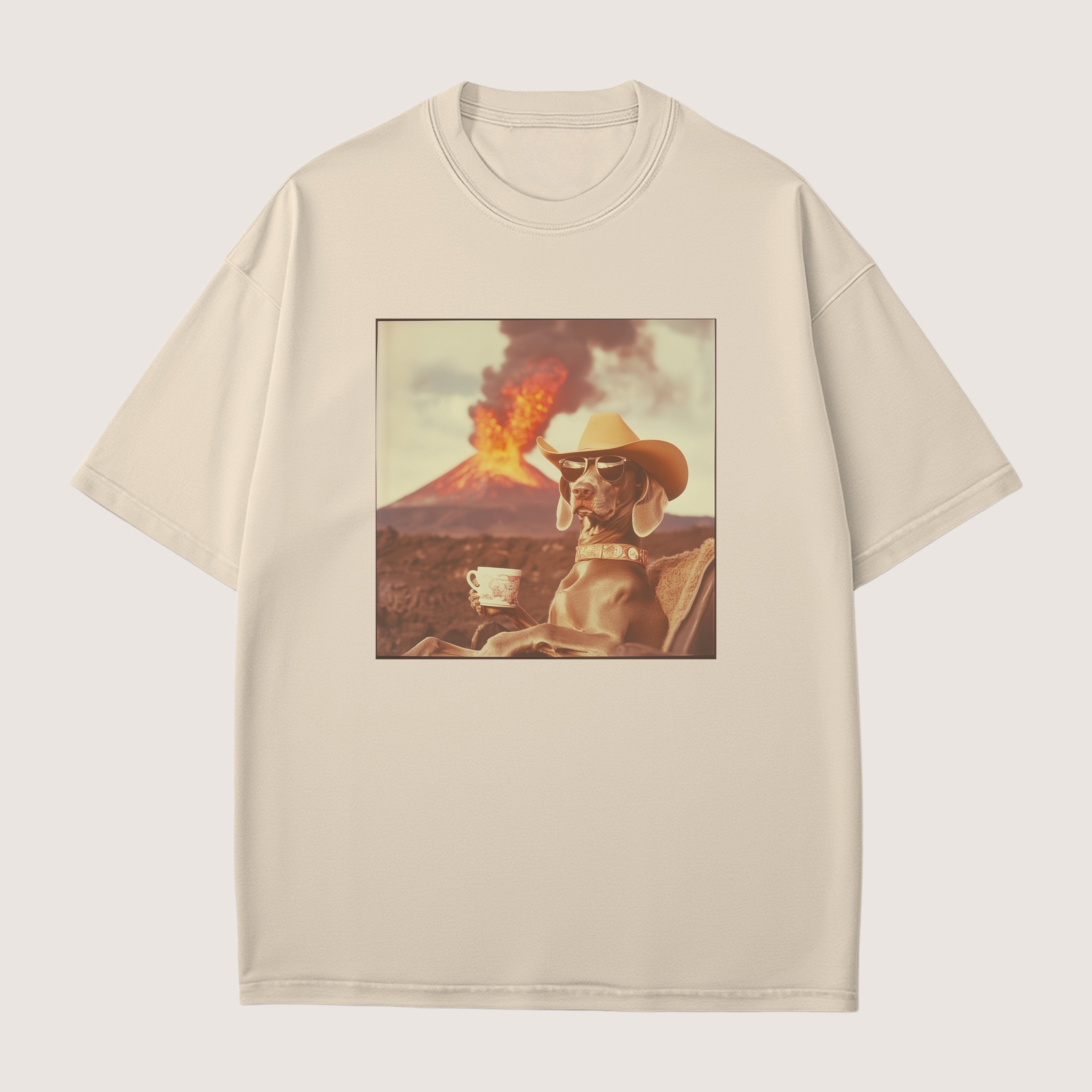Weimaraner Dog Volcano Shirt