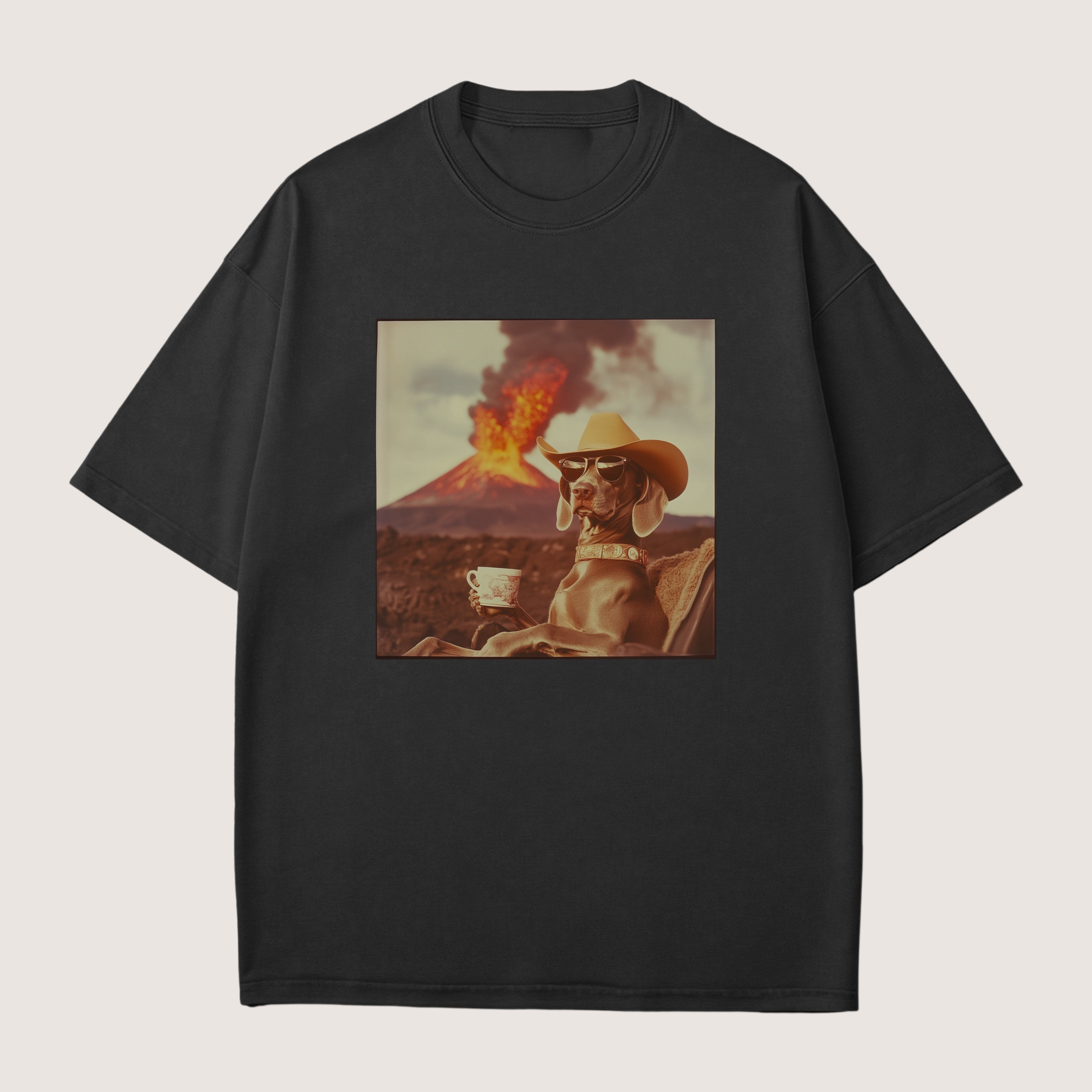 Weimaraner Dog Volcano Shirt