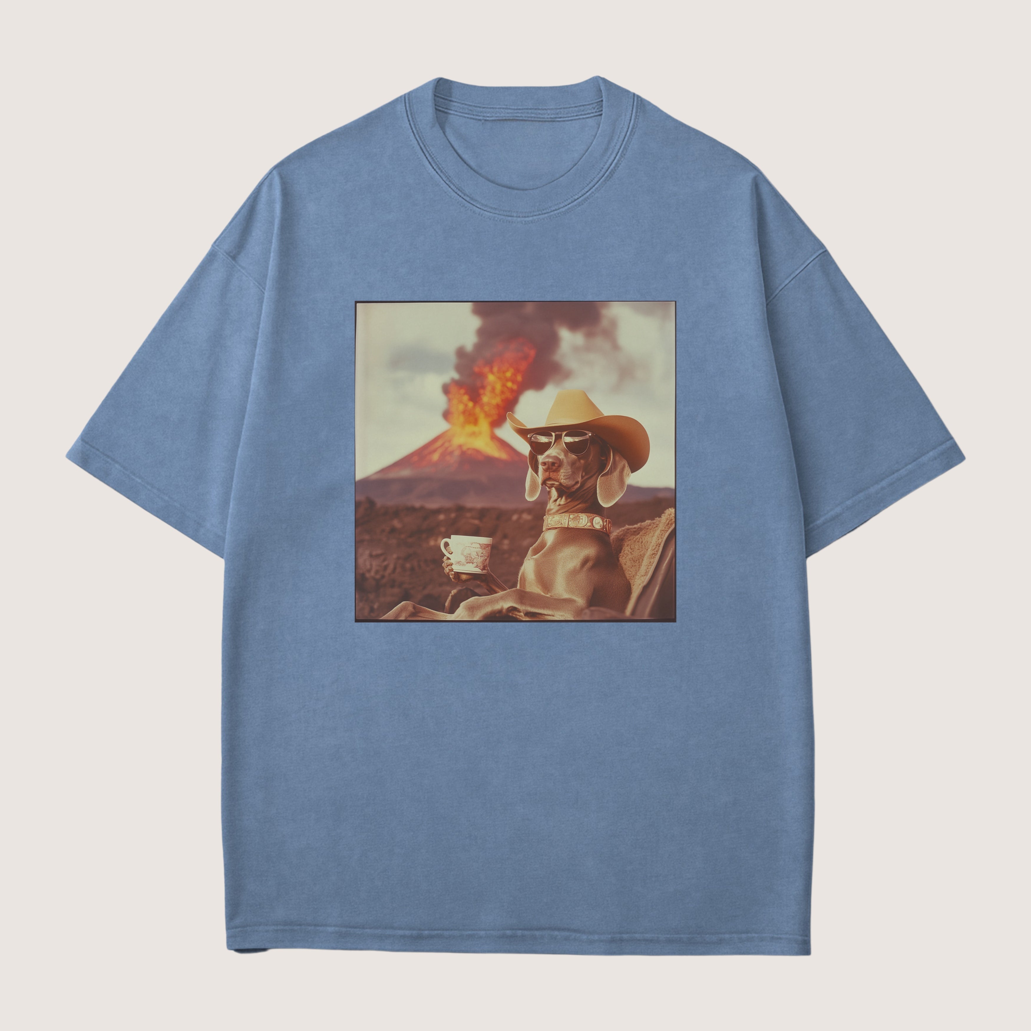 Weimaraner Dog Volcano Shirt