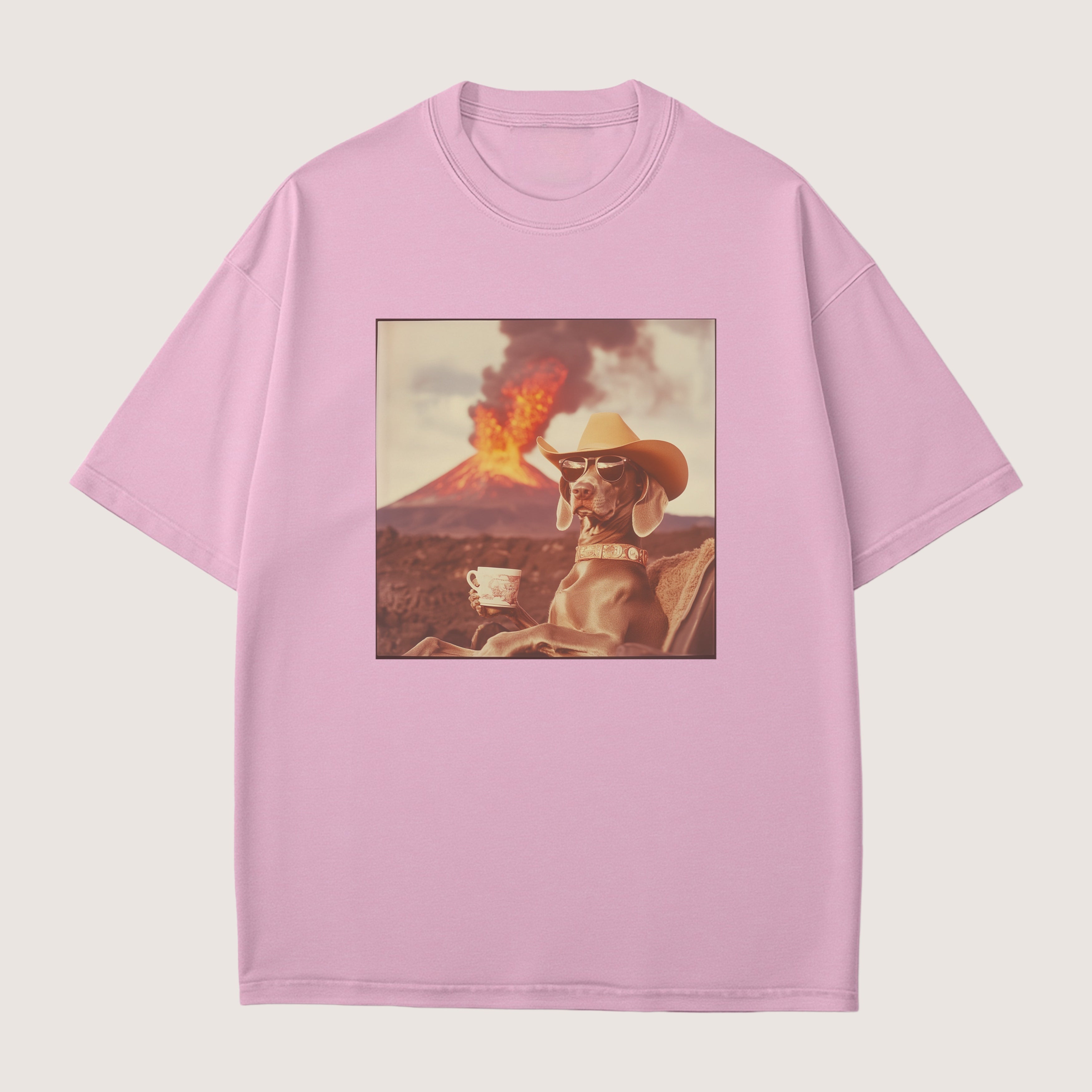 Weimaraner Dog Volcano Shirt