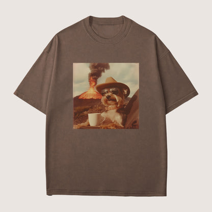 Yorkshire Terrier Dog Volcano Shirt
