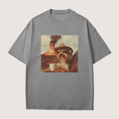 Yorkshire Terrier Dog Volcano Shirt