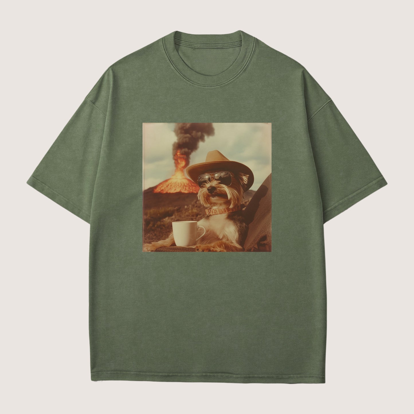 Yorkshire Terrier Dog Volcano Shirt