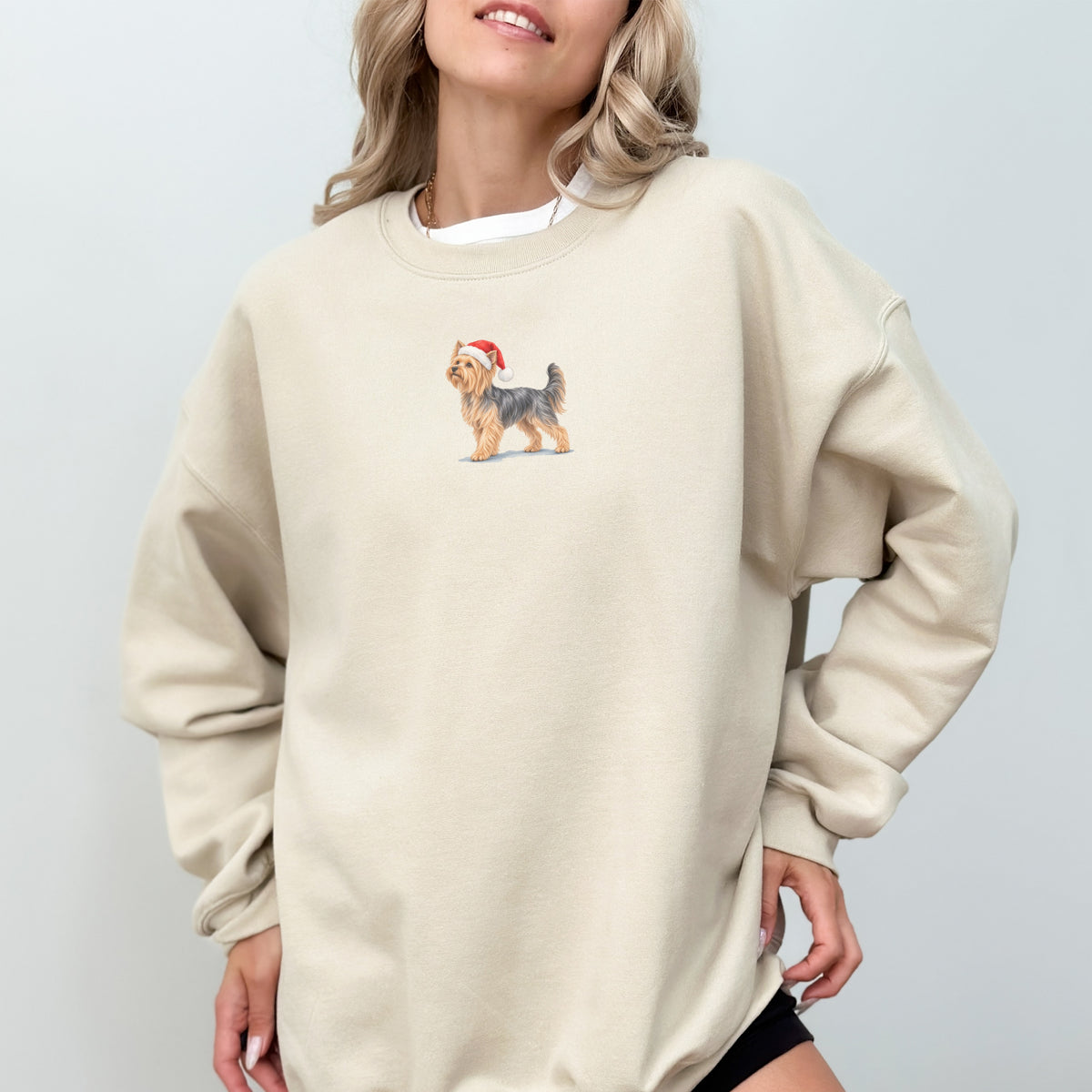Yorkshire Terrier Steelblue and Goldentan Christmas Sweatshirt
