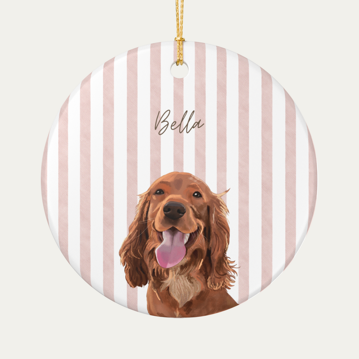 Custom Watercolor Dog Ornament