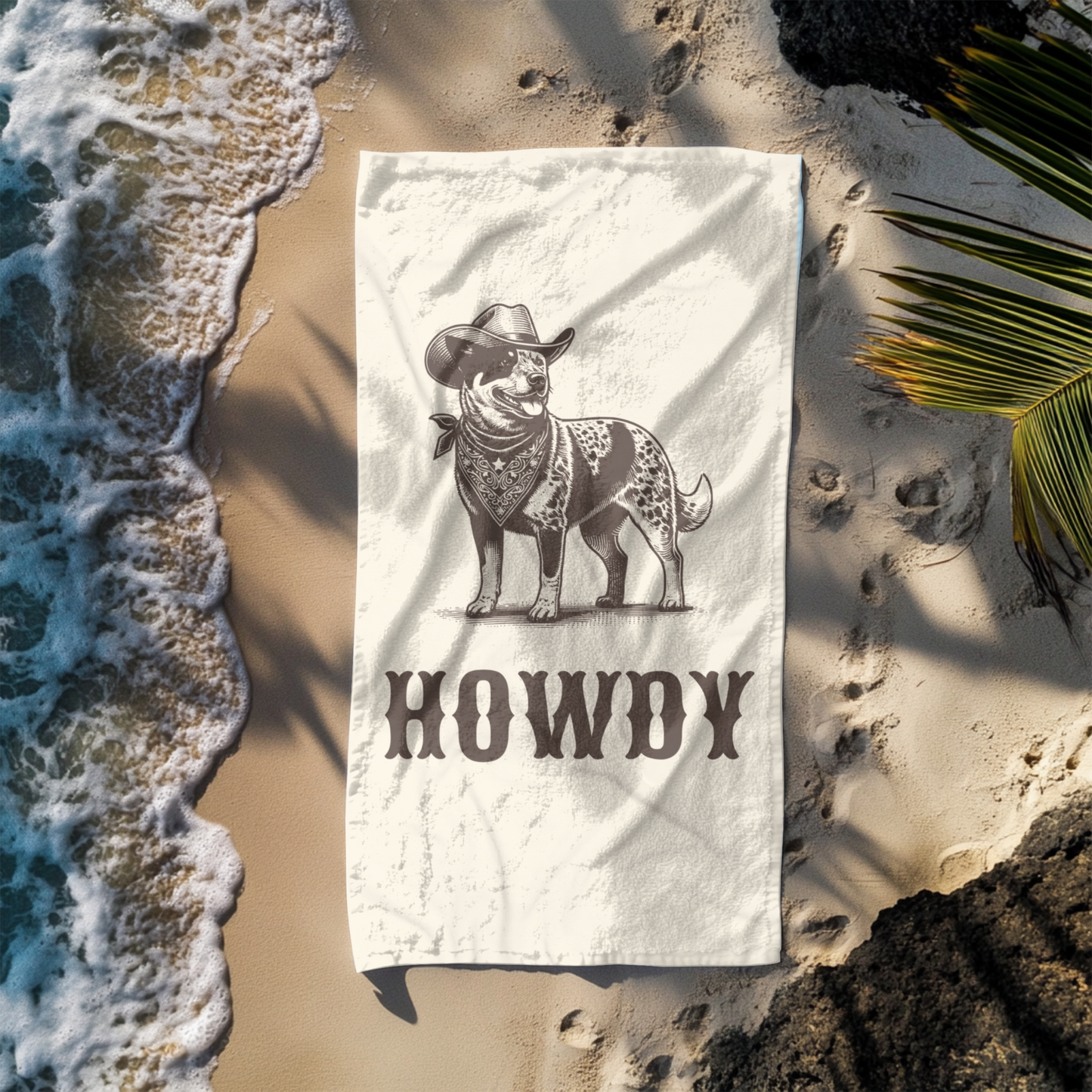 Howdy Australian Cattle Beach Towel