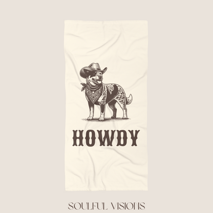 Howdy Australian Cattle Beach Towel