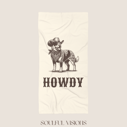 Howdy Australian Cattle Beach Towel