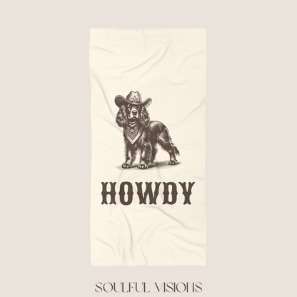 Howdy Boykin Spaniel Beach Towel