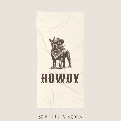 Howdy Cane Corso Beach Towel