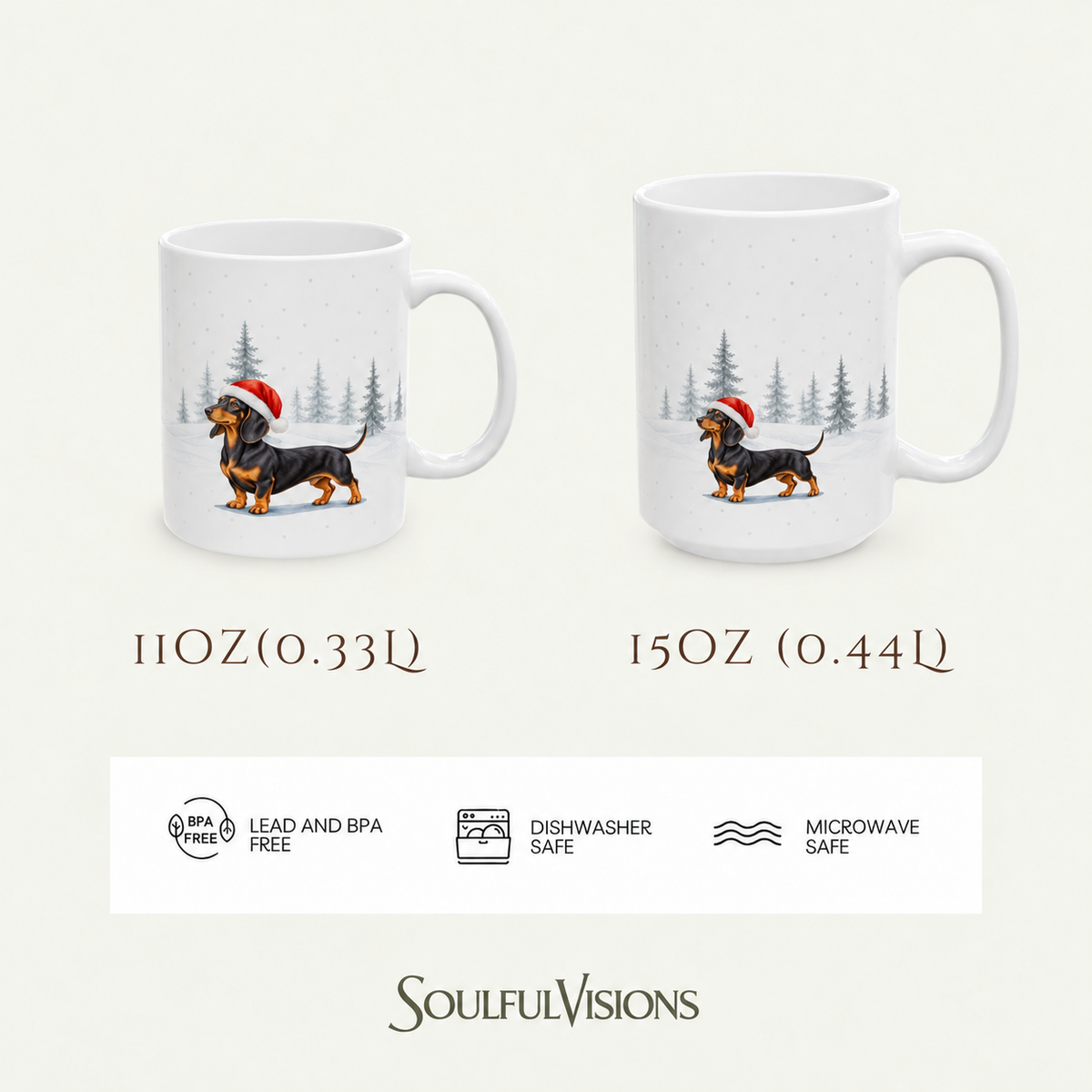 Custom Golden Retriver Christmas Santa Hat Mug