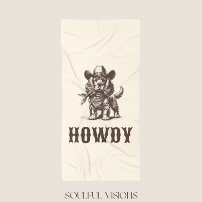 Howdy Cocker Spaniel Beach Towel