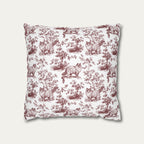 Ragdoll Cat Burgundy French Toile Pillow