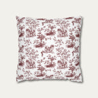 Pekingese Burgundy French Toile Pillow