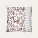Ragdoll Cat Burgundy French Toile Pillow