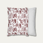 Newfoundland Burgundy French Toile Pillow