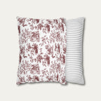 Pomeranian Burgundy French Toile Pillow