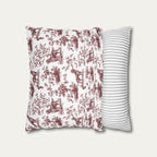 Irish Setter Burgundy French Toile Pillow