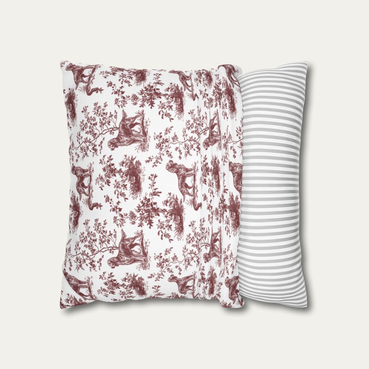 Irish Setter Burgundy French Toile Pillow