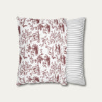 Greyhound Burgundy French Toile Pillow