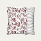 Pitbull Burgundy French Toile Pillow