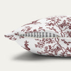 Ragdoll Cat Burgundy French Toile Pillow