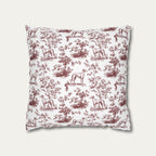 Greyhound Burgundy French Toile Pillow