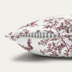 Havanese Burgundy French Toile Pillow