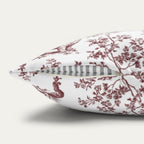 Maltese Burgundy French Toile Pillow
