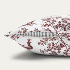 Newfoundland Burgundy French Toile Pillow