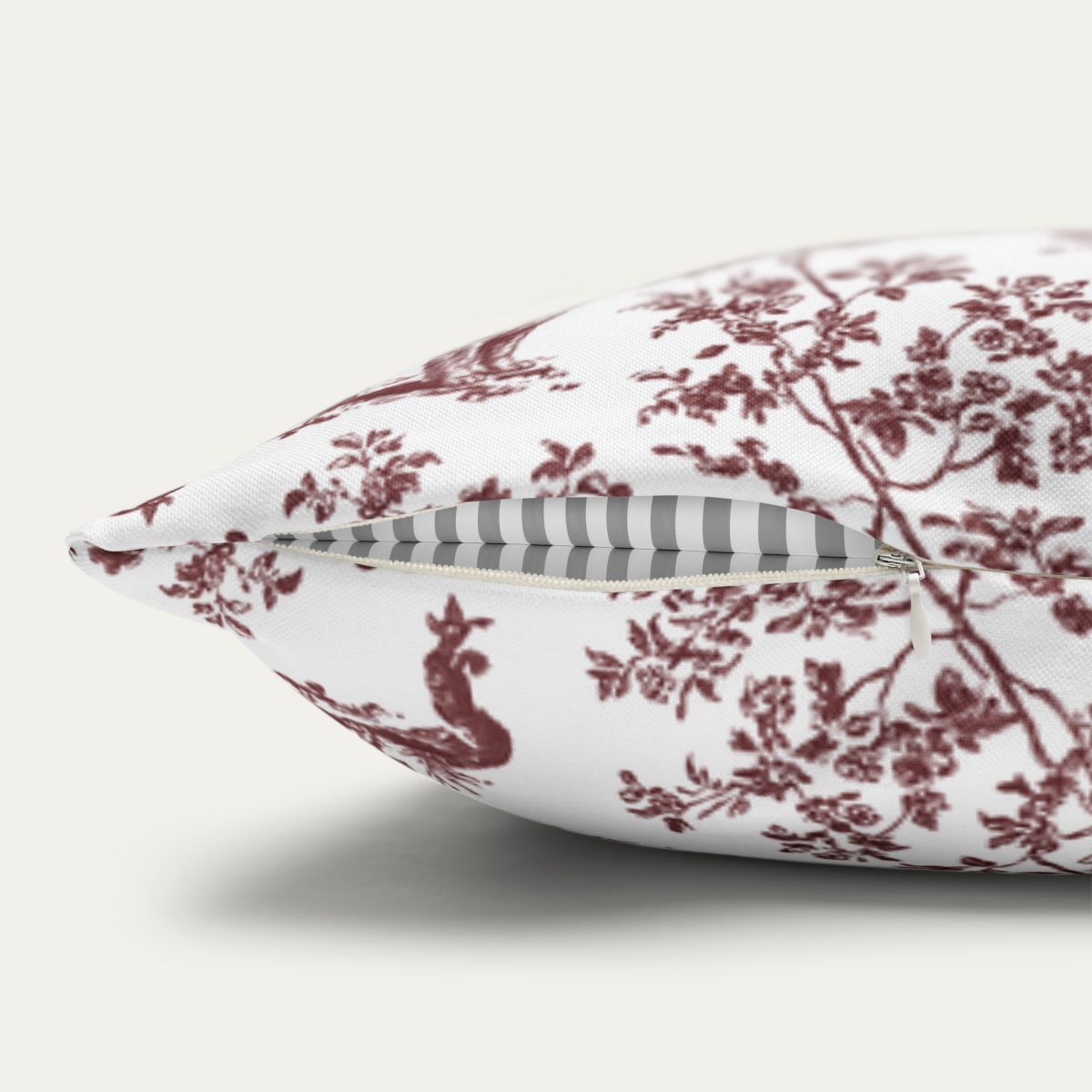 Newfoundland Burgundy French Toile Pillow