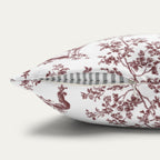 Husky Burgundy French Toile Pillow
