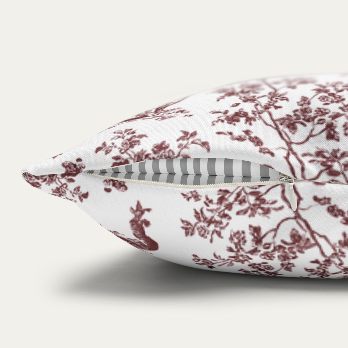 Pekingese Burgundy French Toile Pillow
