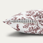Greyhound Burgundy French Toile Pillow