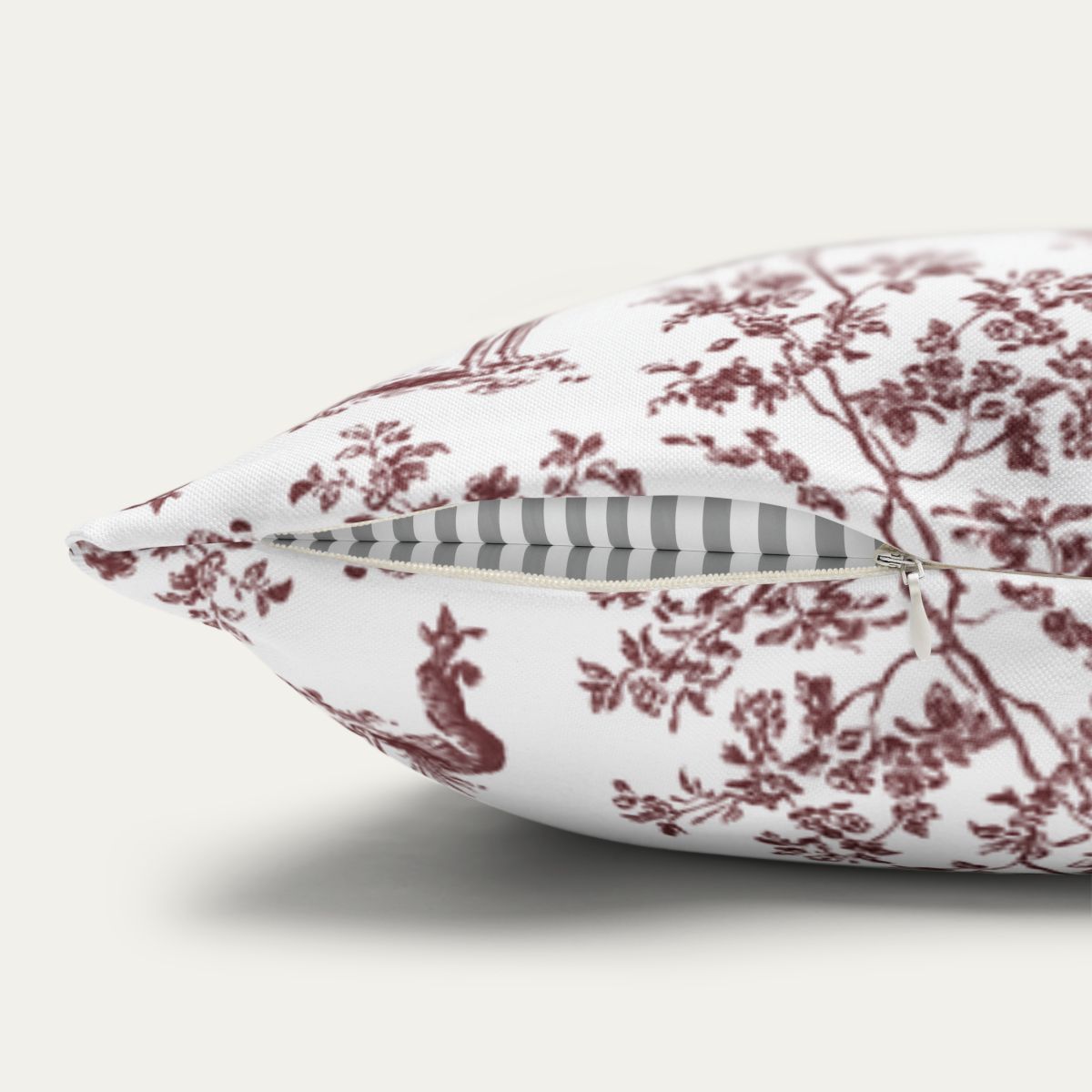 Greyhound Burgundy French Toile Pillow