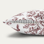 Pomeranian Burgundy French Toile Pillow