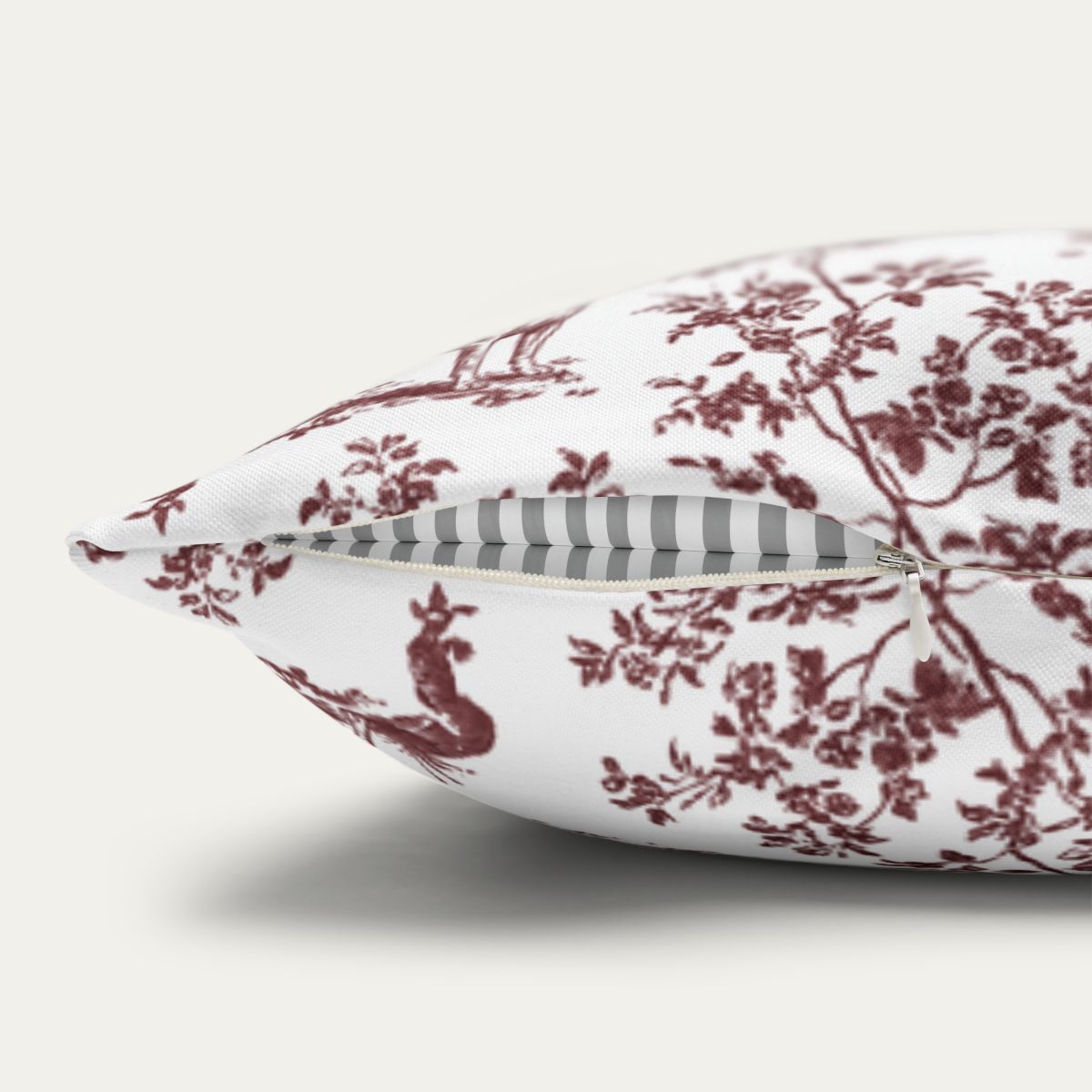 Pitbull Burgundy French Toile Pillow