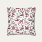 Irish Setter Burgundy French Toile Pillow