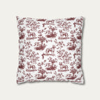 Pitbull Burgundy French Toile Pillow