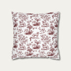 Labrador Retriever Burgundy French Toile Pillow