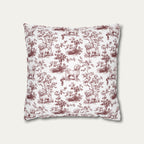 Maltese Burgundy French Toile Pillow